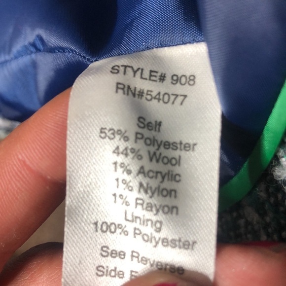 Cabi women’s blue plaid multi colored button vest size XS - Picture 9 of 9